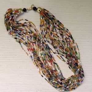 Multi colored beaded necklace